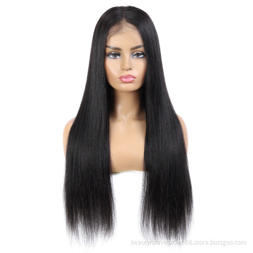 Real Human Hair Wigs Wet and Wavy Ombre Color Human Hair Lace Front Closure Black Wig With Baby Hair